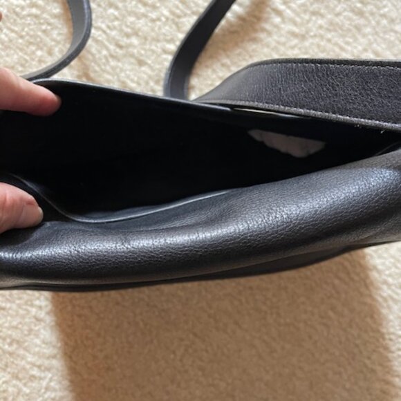 Vintage Coach 4150 Made in USA Fletcher Saddle Bucket Crossbody Bag Flap Black - Picture 4 of 5